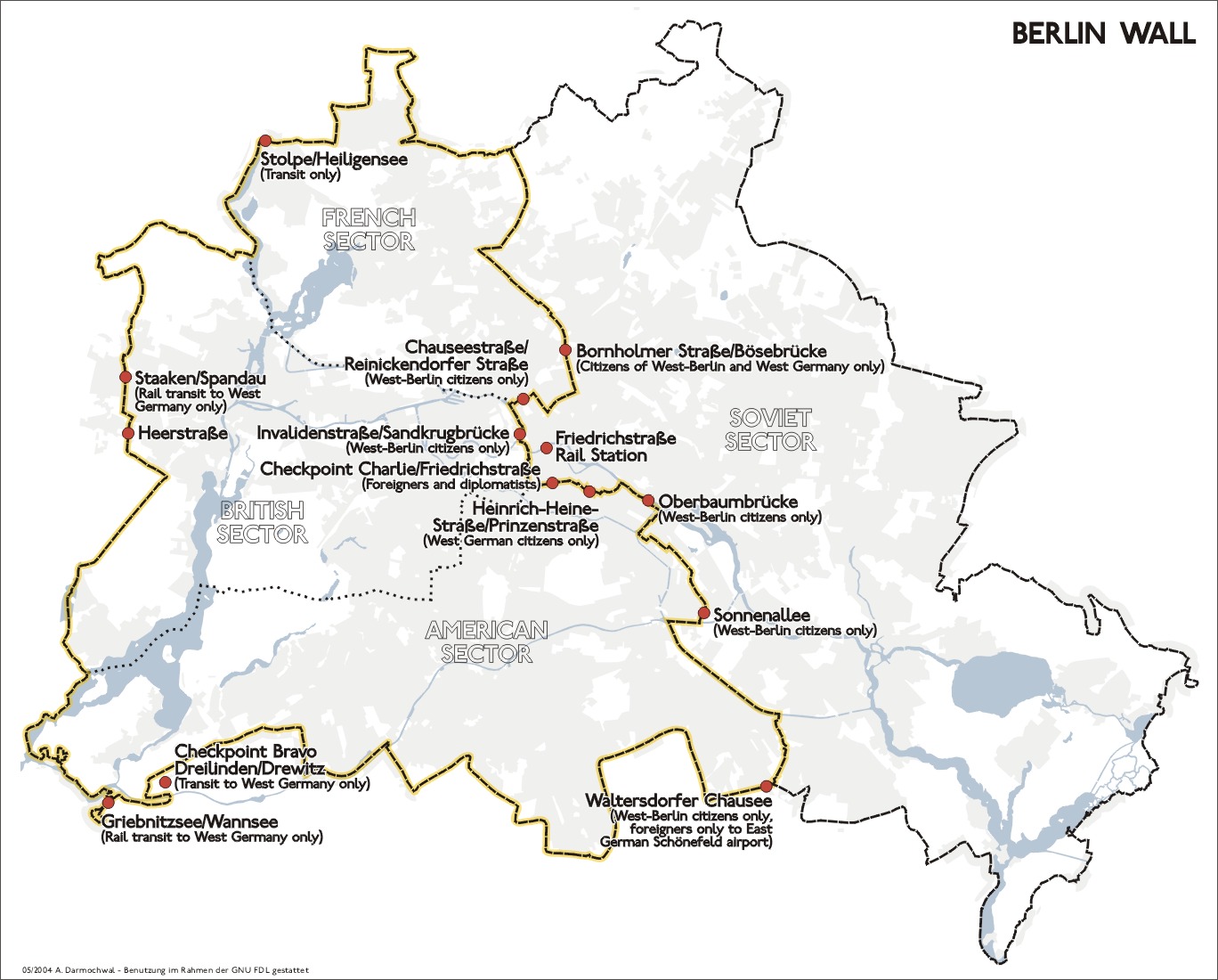 Karte und plan von der lage der Berliner mauer Karte und plan von der lage der Berliner mauer