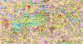 Karte die attraktionen, sehenswÃ¼rdigkeiten und museen von Berlin