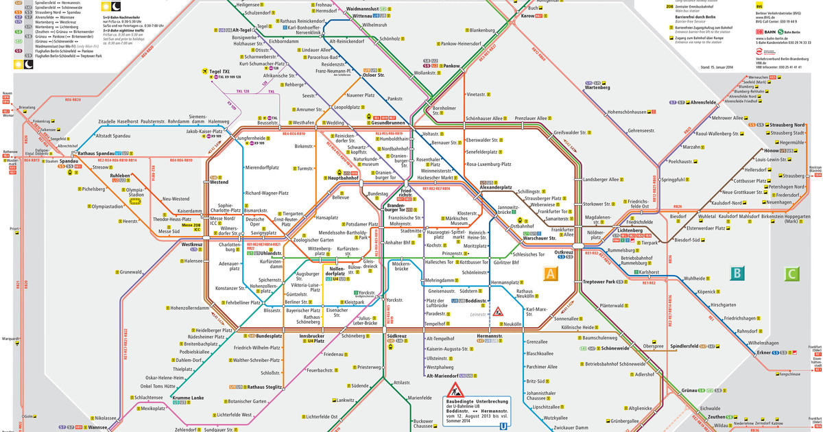s karte berlin S bahn netzplan und karte von Berlin : stationen und linien