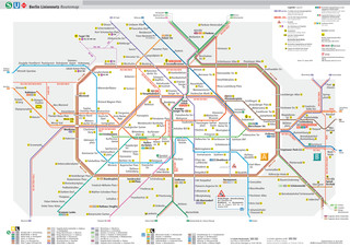 U bahn BVG netzplan und metroplan von Berlin